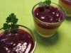 Verrines duo de crème de pois chiches et gelée de betterave